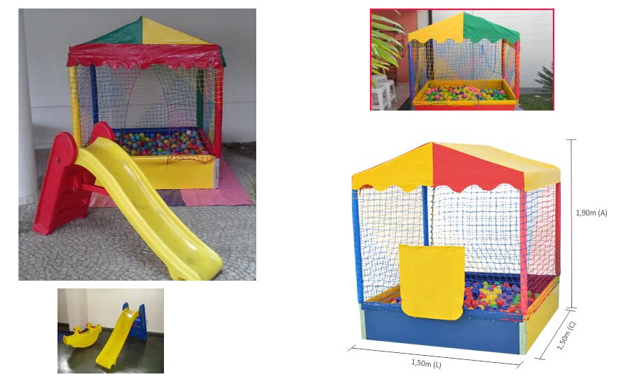 Aluguel de piscina de bolinhas para festa infantil